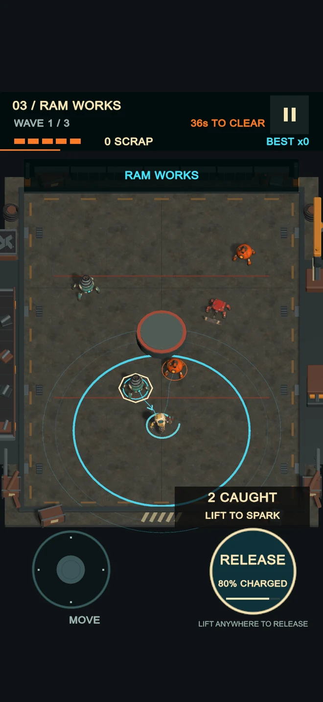 Ram Works arena with spring-loaded ram bots
